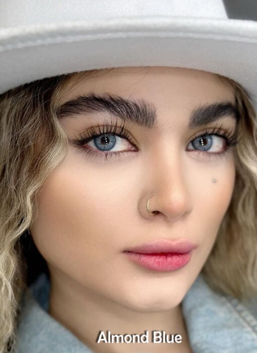 خرید لنز رنگی الموند بلو آماندا