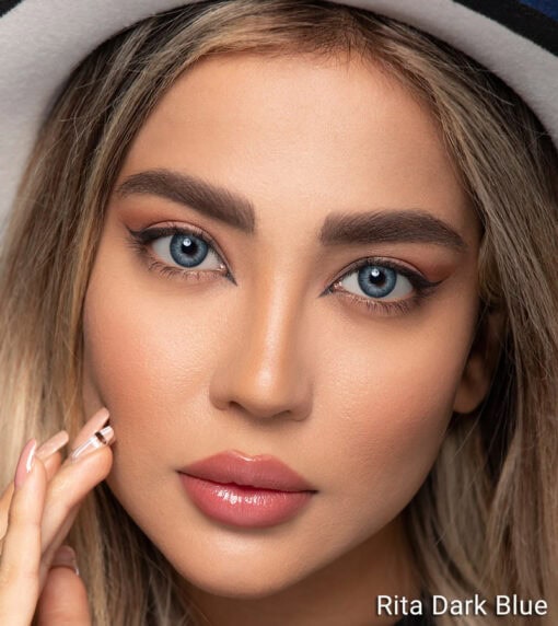خرید لنز چشم برند اپتی کالر رنگ ریتا دارک بلو